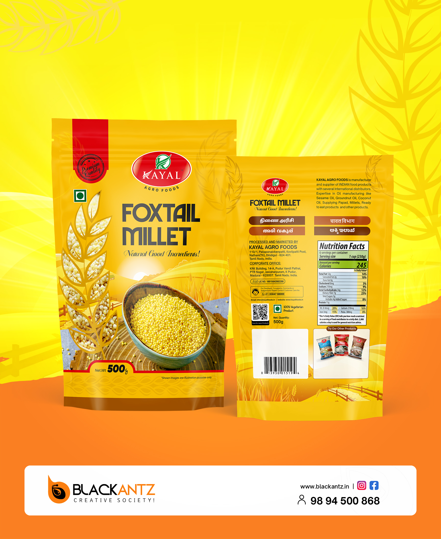 Millet Packaging Design